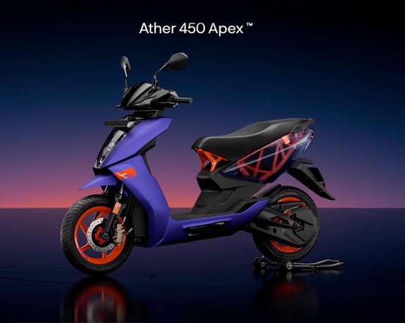 Представлен электрический скутер Ather 450 Apex: скорость 100 км